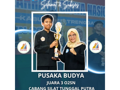 Juara 3 O2SN Cabang Silat Tunggal Putra Tk. Kabupaten Trenggalek