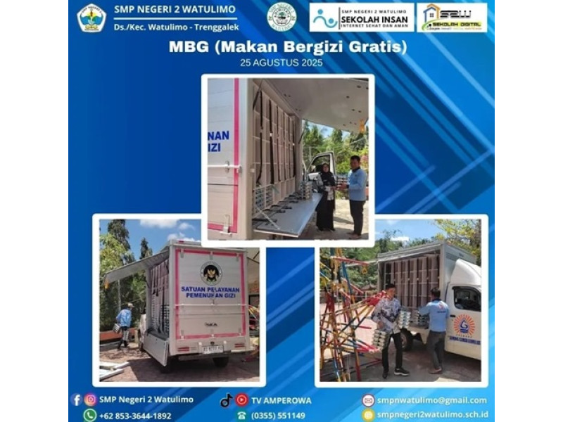 SMPN 2 Watulimo Laksanakan Program Pemerintah Makan Bergizi Gratis